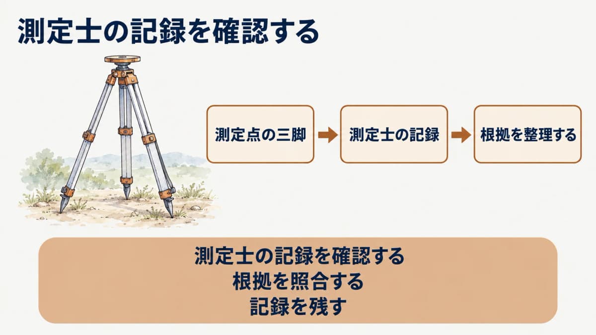 指定作業場の条件を確認する測定点の三脚