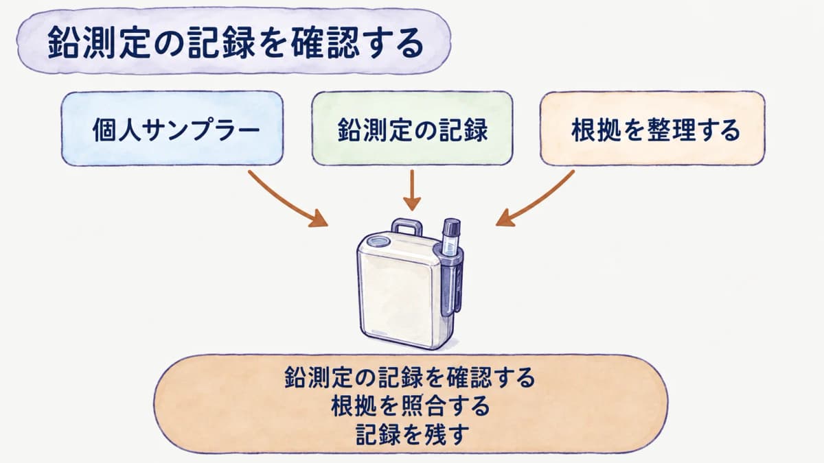 測定と評価を確認する個人サンプラー