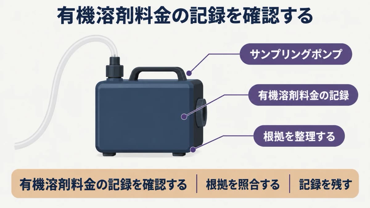 料金条件を確認するサンプリングポンプ
