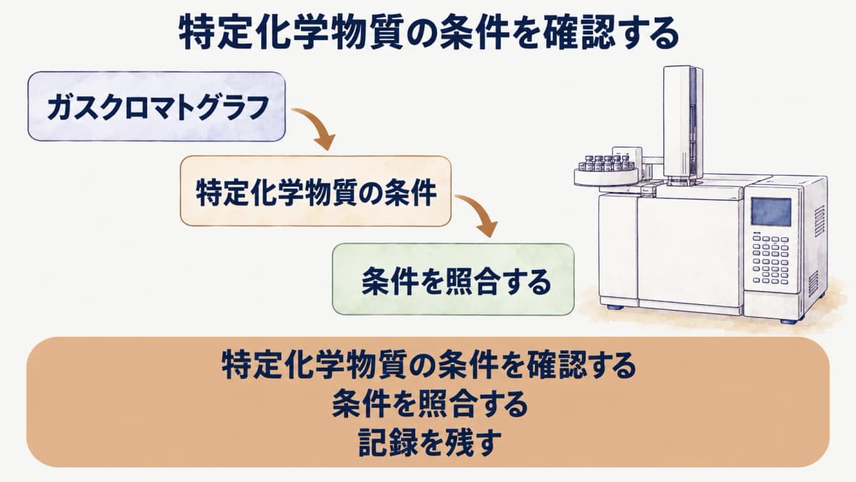 周期と保存を整理するガスクロマトグラフ