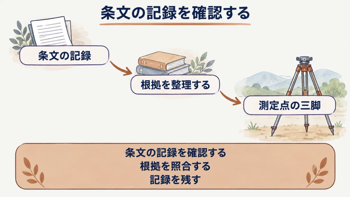 作業環境測定の条文と実施体制を確認する測定点の三脚